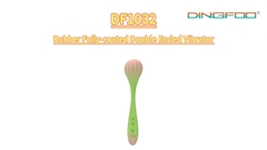 Fabrica de juguetes sexuales Dingfoo DF1032 Vibrator de caucho de doble extremo totalmente recubierto